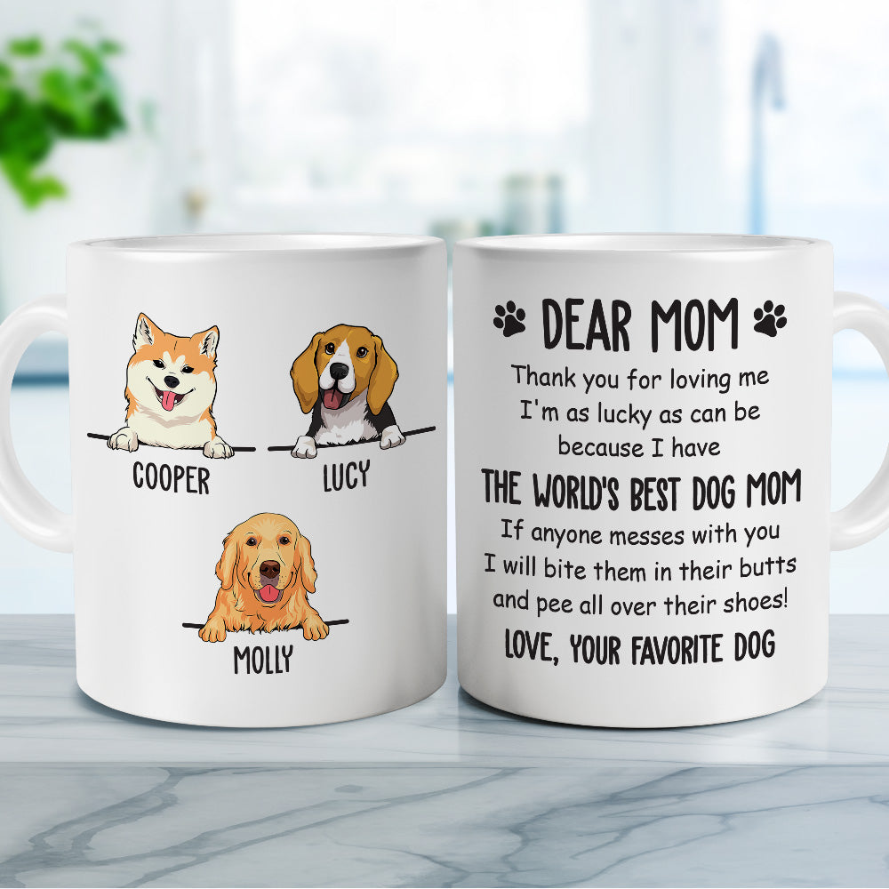 Custom Christmas Birthday Gifts For Dog Dad, Dog Lovers • World's Best Dog Dad - Personalized Coffee Mug