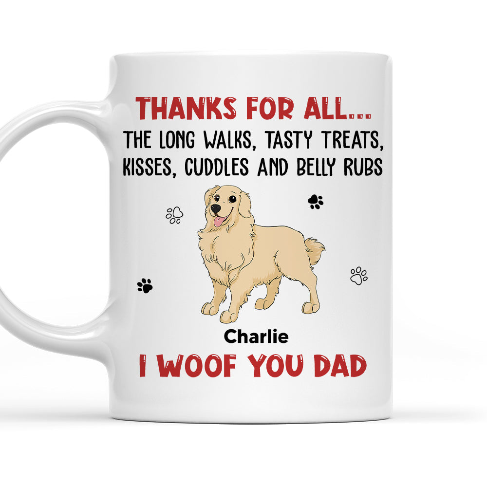 Custom Christmas Birthday Gifts For Dog Lovers • Thanks For Tasty Treats - Personalized Coffee Mug