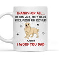Custom Christmas Birthday Gifts For Dog Lovers • Thanks For Tasty Treats - Personalized Coffee Mug