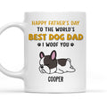 Custom Photo Christmas Birthday Gifts For Dog Lovers • Woof You So Much Dad - Personalized Coffee Mug