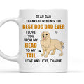Custom Photo Christmas Birthday Gifts For Dog Dad, Dog Lovers • Head To Tail - Personalized Coffee Mug