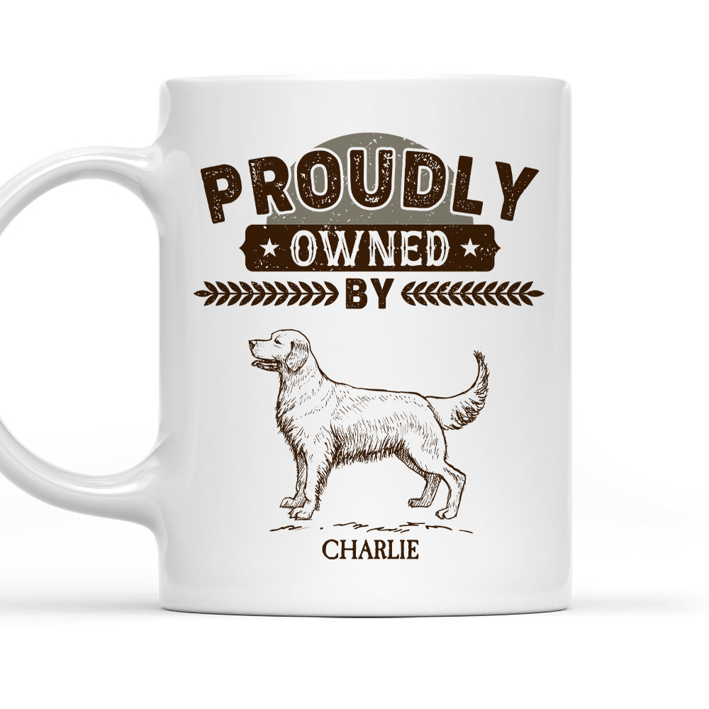 Custom Photo Christmas Birthday Gifts For Dog Dad, Dog Lovers • Proudly Owned By - Personalized Coffee Mug