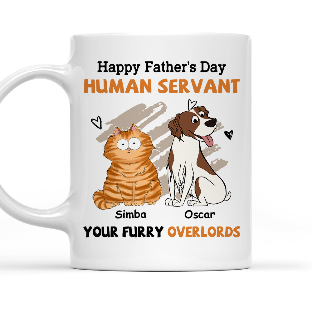 Custom Photo Christmas Birthday Gifts For Dog Dad, Dog Lovers • My Servant - Personalized Coffee Mug