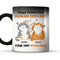 Custom Photo Christmas Birthday Gifts For Cat Dad, Cat Lovers • To My Human Servant - Personalized Color Changing Mug