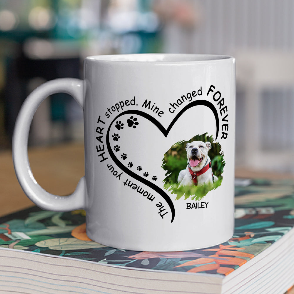 Custom Photo Mother's day Birthday Gifts For Cat Mom, Cat Lovers • My Heart Changed Forever - Personalized Coffee Mug
