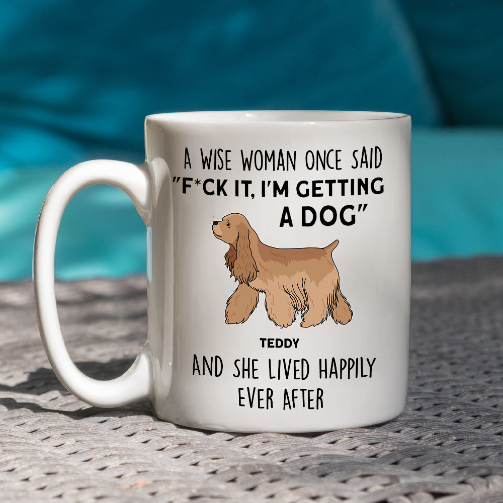 Custom Christmas Birthday Gifts For Dog Lovers • A Wise Woman - Personalized Coffee Mug