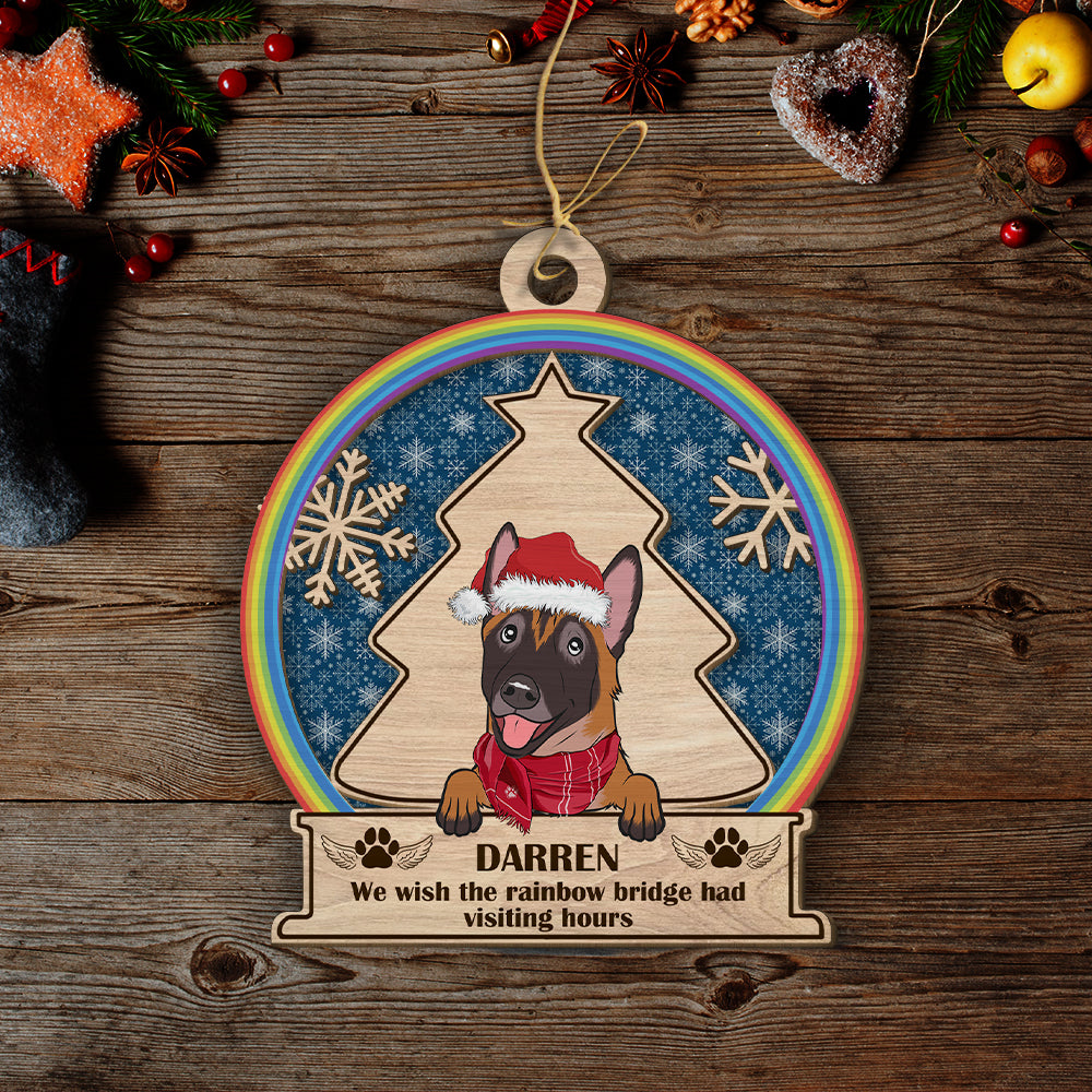 Rainbow Bridge - Personalized 2-layered Wood Ornament