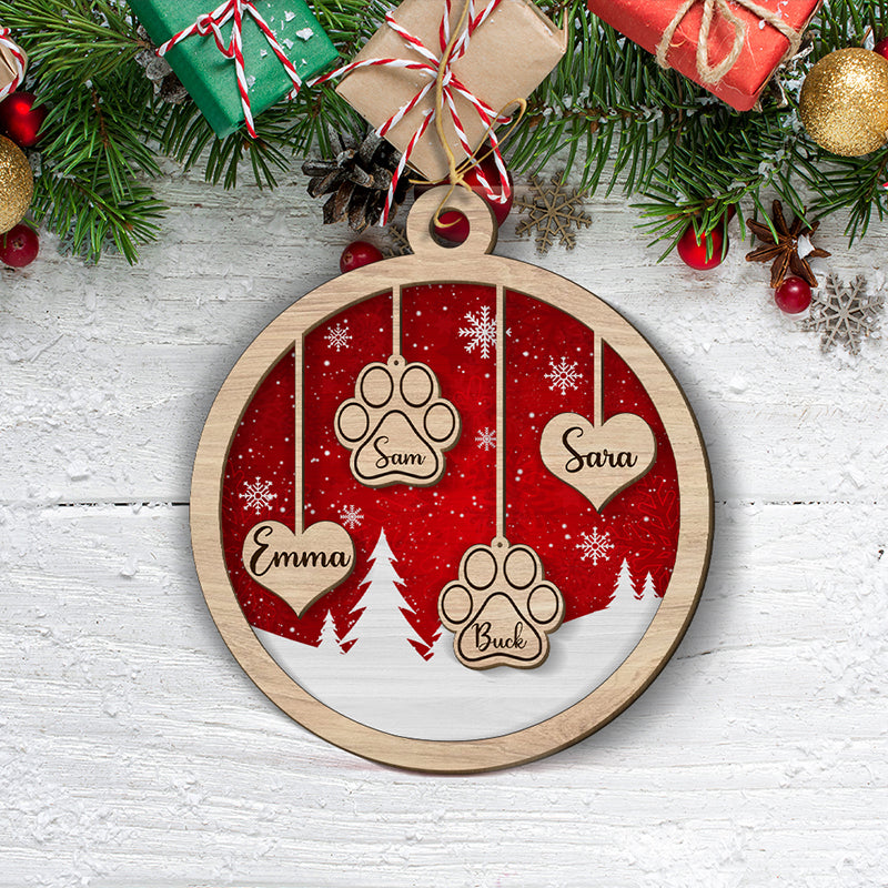 Family Ornament - Personalized 2-layered Wood Ornament