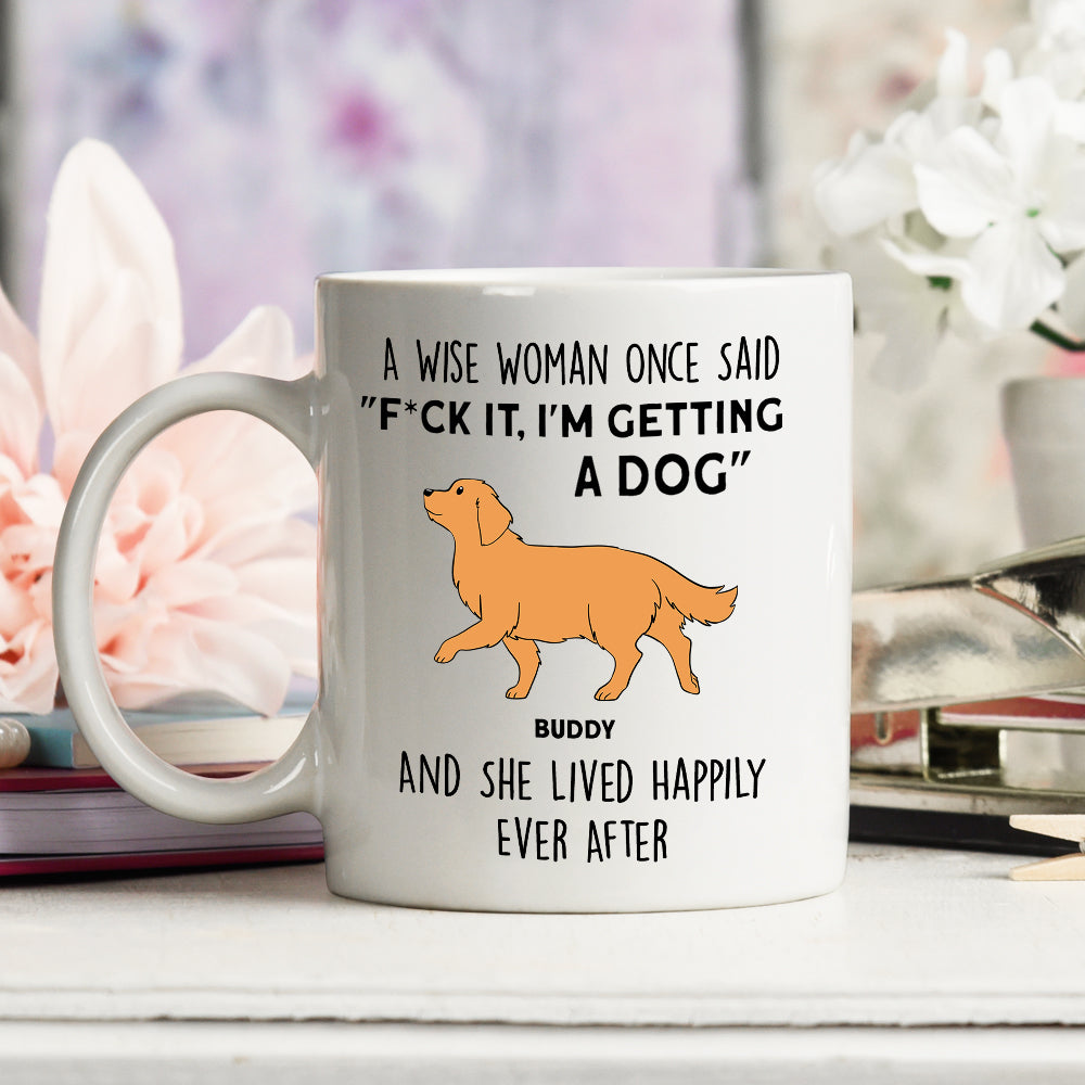 Custom Christmas Birthday Gifts For Dog Lovers • A Wise Woman - Personalized Coffee Mug