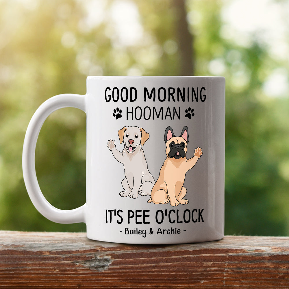 Custom Christmas Birthday Gifts For Dog Lovers • Good Morning Hooman - Personalized Coffee Mug