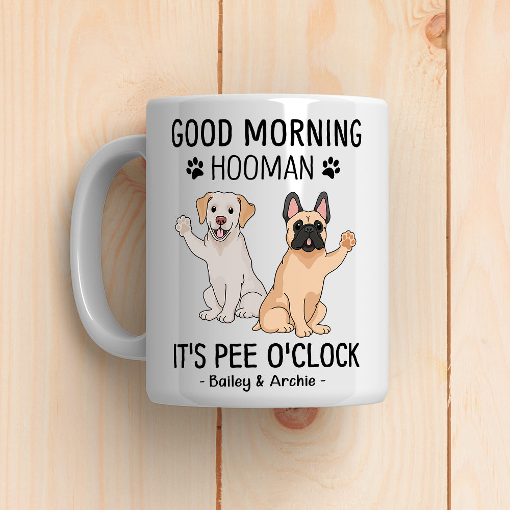 Custom Christmas Birthday Gifts For Dog Lovers • Good Morning Hooman - Personalized Coffee Mug