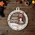 We Woof You A Merry Christmas - Personalized 2-layered Wood Ornament