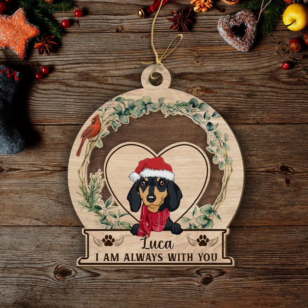 I Am Always With You Cardinal - Personalized 2-layered Wood Ornament
