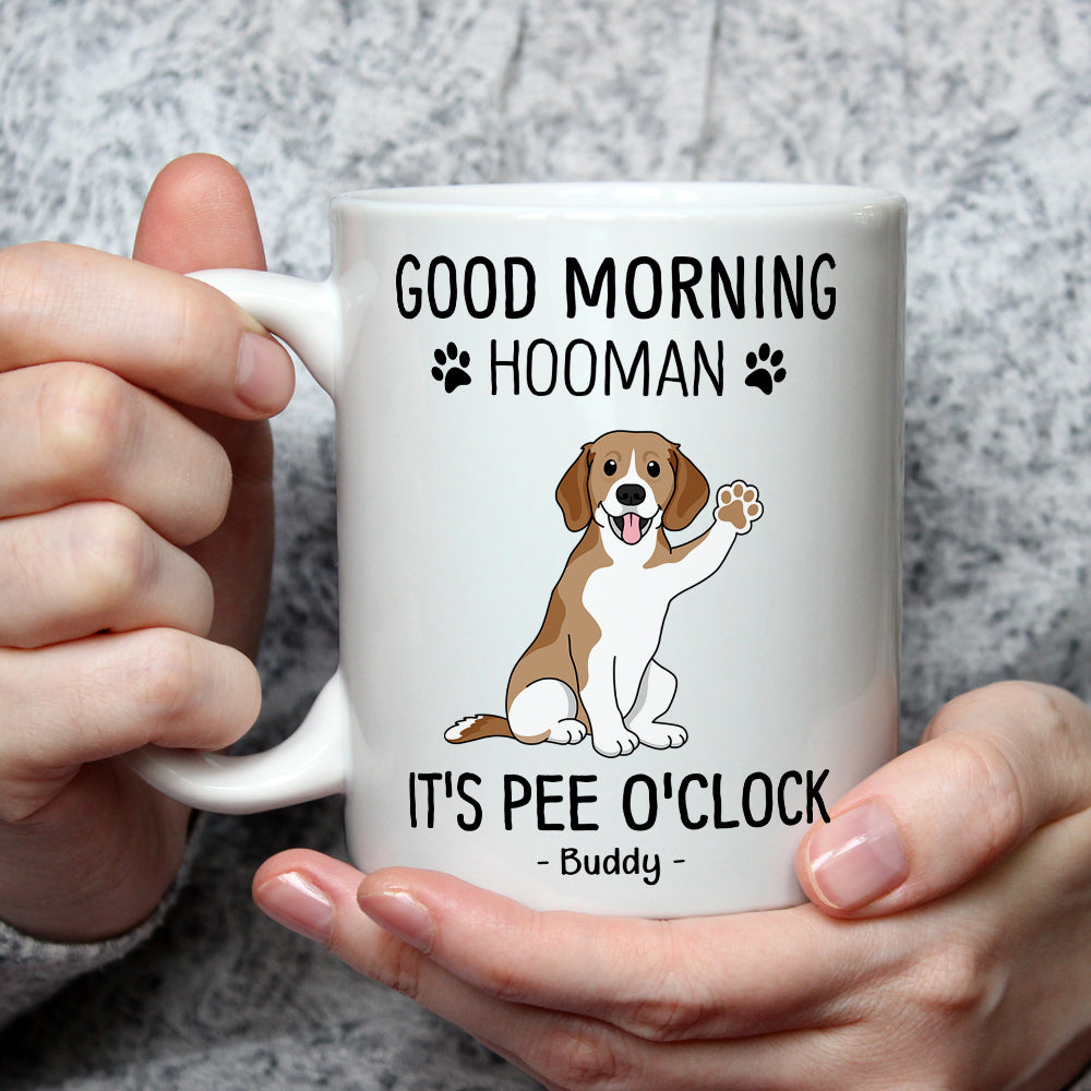 Custom Christmas Birthday Gifts For Dog Lovers • Good Morning Hooman - Personalized Coffee Mug