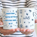 Custom Christmas Birthday Gifts For Dog Lovers • Everything tastes better with dog hair in it - Dog lovers coffee mug