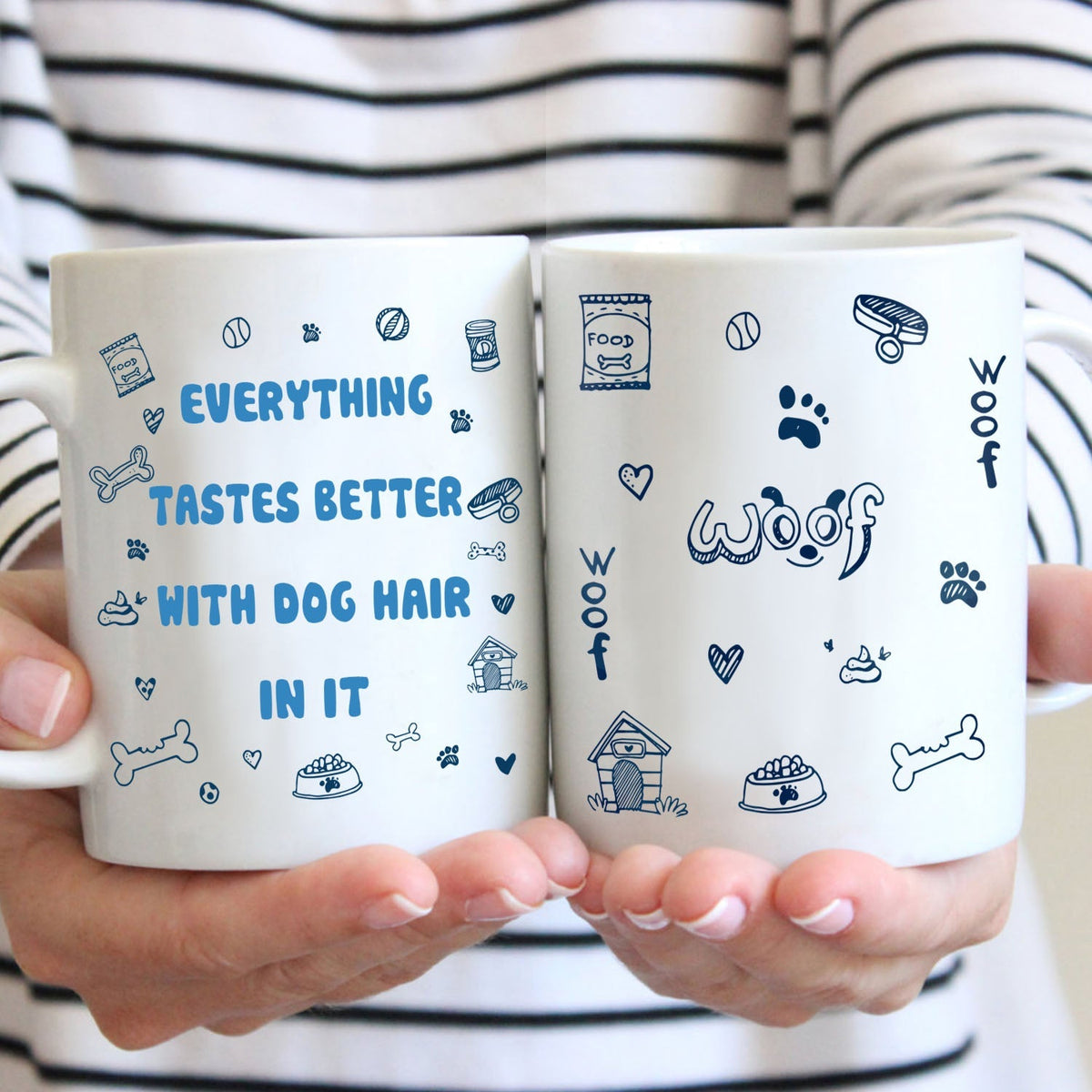 Custom Christmas Birthday Gifts For Dog Lovers • Everything tastes better with dog hair in it - Dog lovers coffee mug