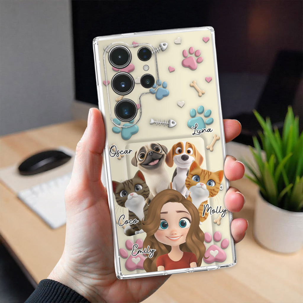 Pet Mom Cartoon - Personalized 3D Effect Phone Case