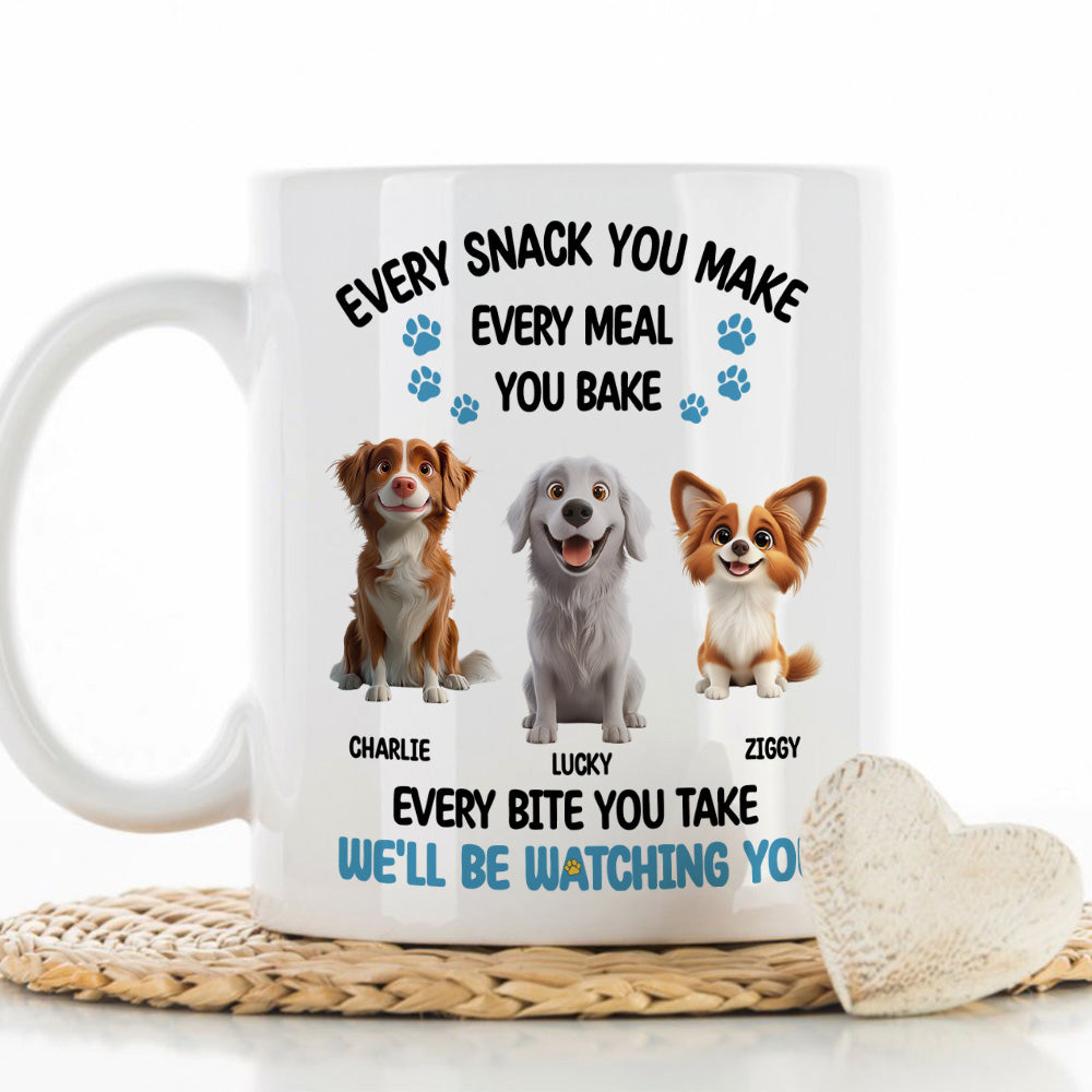 Custom Christmas Birthday Gifts For Dog Mom, Dog Lovers • Always Watching You - Personalized Coffee Mug