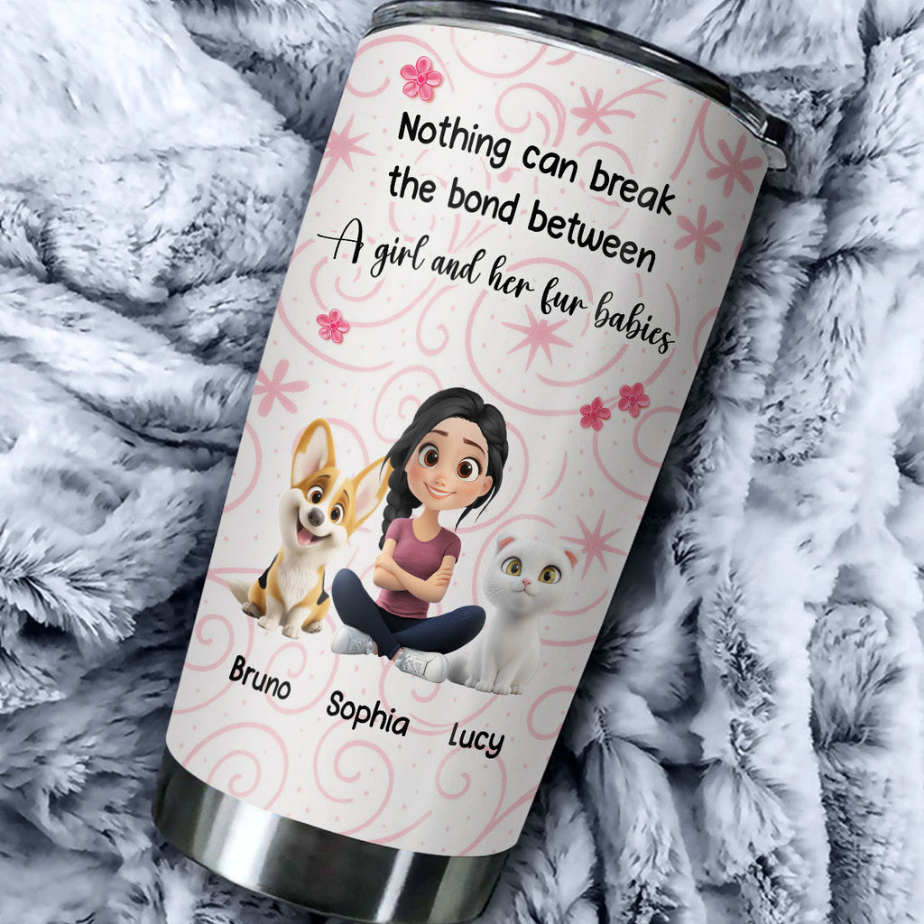 Custom Christmas Birthday Gifts For Pet Lovers • Girls Are In Love With Fur Babies - Personalized Tumbler