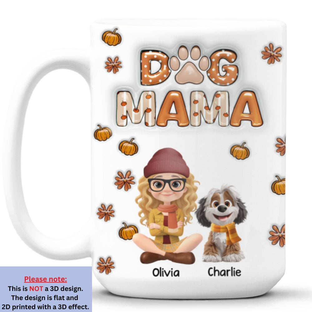 Custom Christmas Birthday Gifts For Dog Mom, Dog Lovers • Spicy Cinnamon - Personalized 3D Inflated Effect Mug