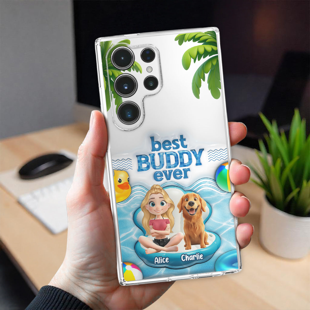 Best Buddy Ever - Personalized 3D Inflated Effect Phone Case