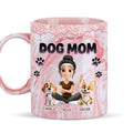 Custom Christmas Birthday Gifts For Pet Lovers • Baby Dog Mom - Personalized Pink Marble Mug