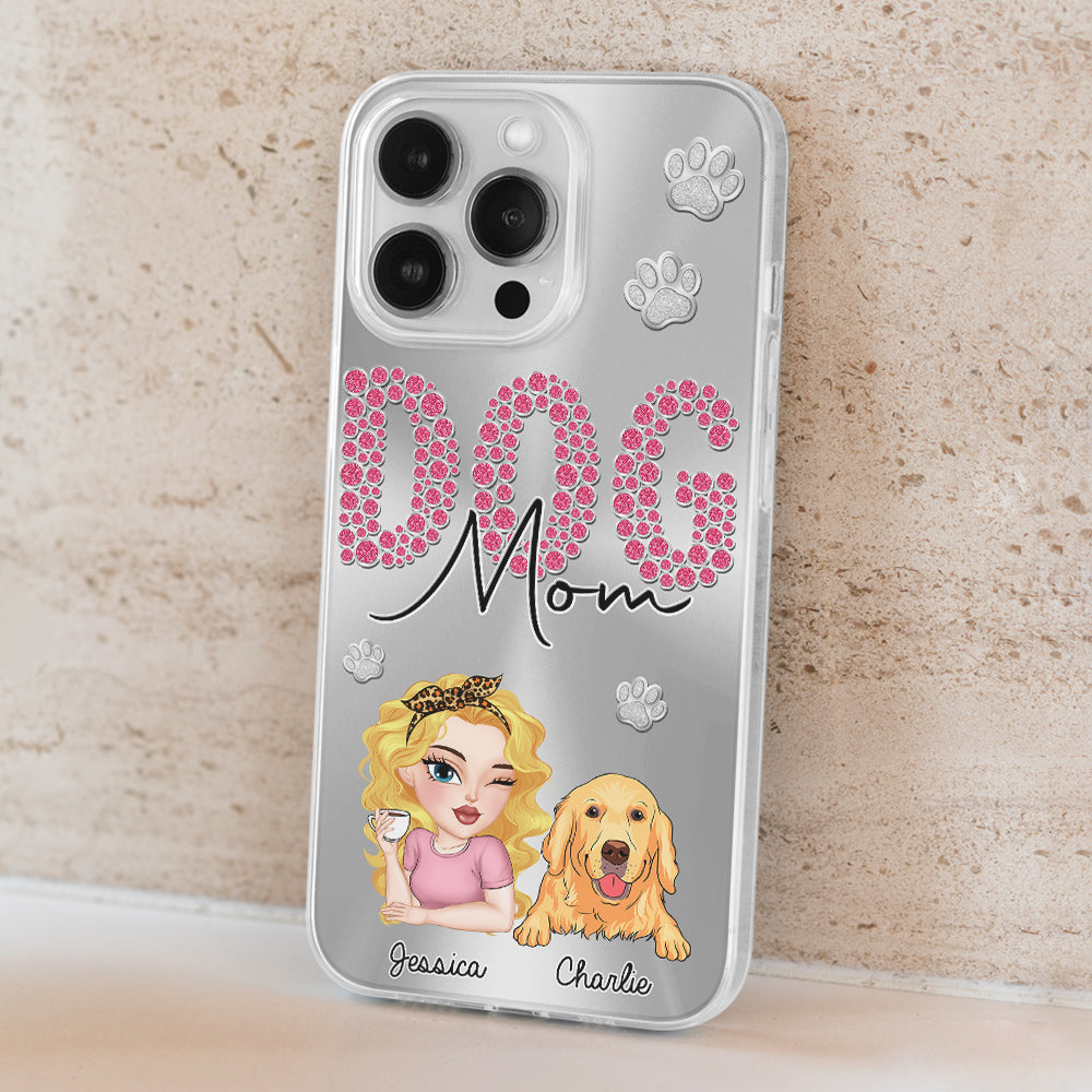 Glitter Dog Mom Life - Personalized Phone Case
