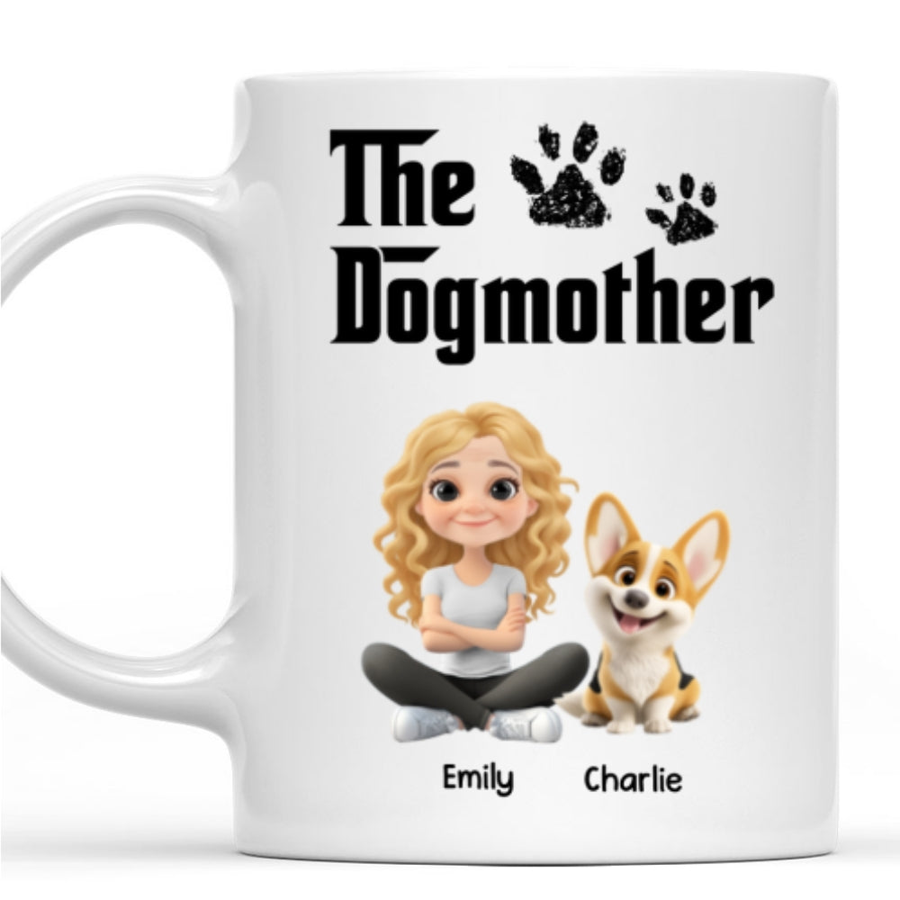 Custom Christmas Birthday Gifts For Dog Mom, Dog Lovers • White Cool Dog Mother - Personalized Coffee Mug
