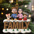 Custom Christmas Decor Home Birthday Gifts For Dog Lovers • Family Bond Now Onwards - Personalized 3D Effect Wood Ornament