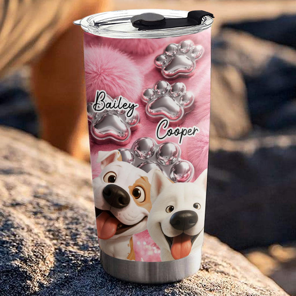 Custom Mother's day Birthday Gifts For Dog Mom, Dog Lovers • Cute Dogs - Personalized 3D Effect Tumbler