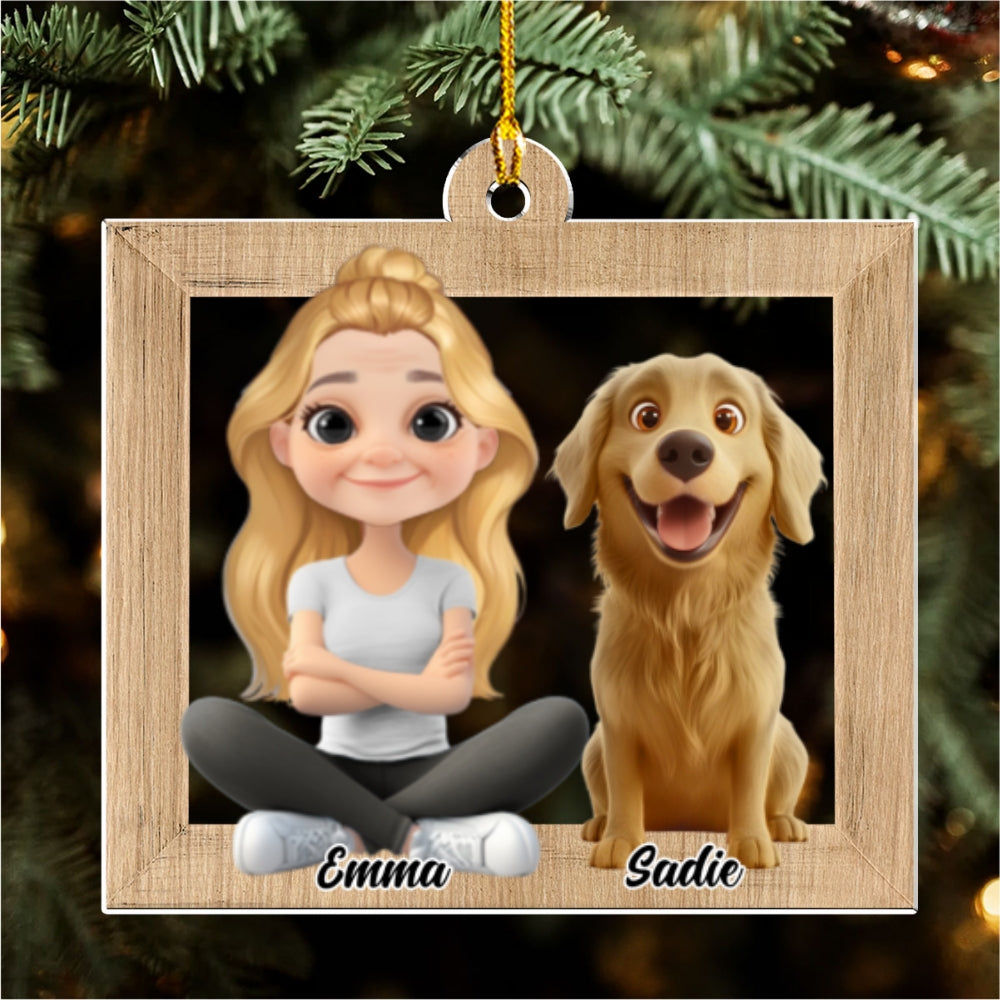 Custom Christmas Decor Home Birthday Gifts For Dog Mom, Dog Lovers • Cute Dog Mum - Personalized Acrylic Ornament