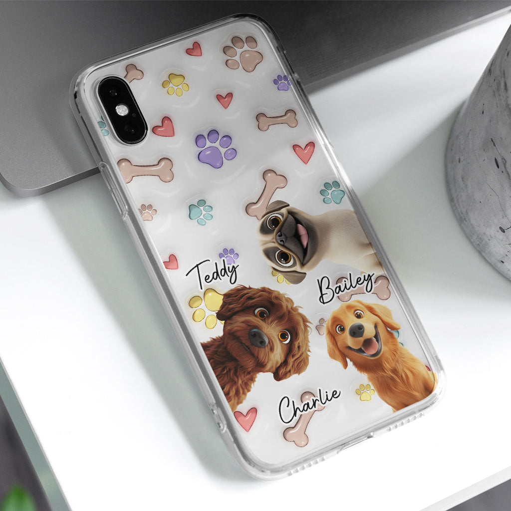 Baby Lovely Dogs - Personalized 3D Inflated Effect Phone Case
