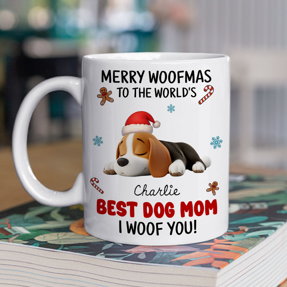 Custom Christmas Birthday Gifts For Dog Lovers • Best Dog Mom Dad In The World - Personalized Coffee Mug