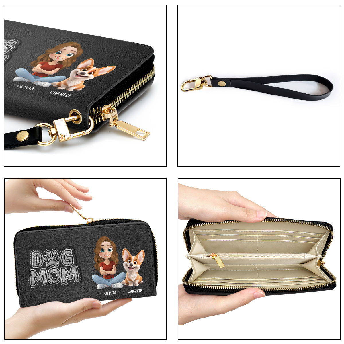 The Dog Mom - Personalized Leather Wallet