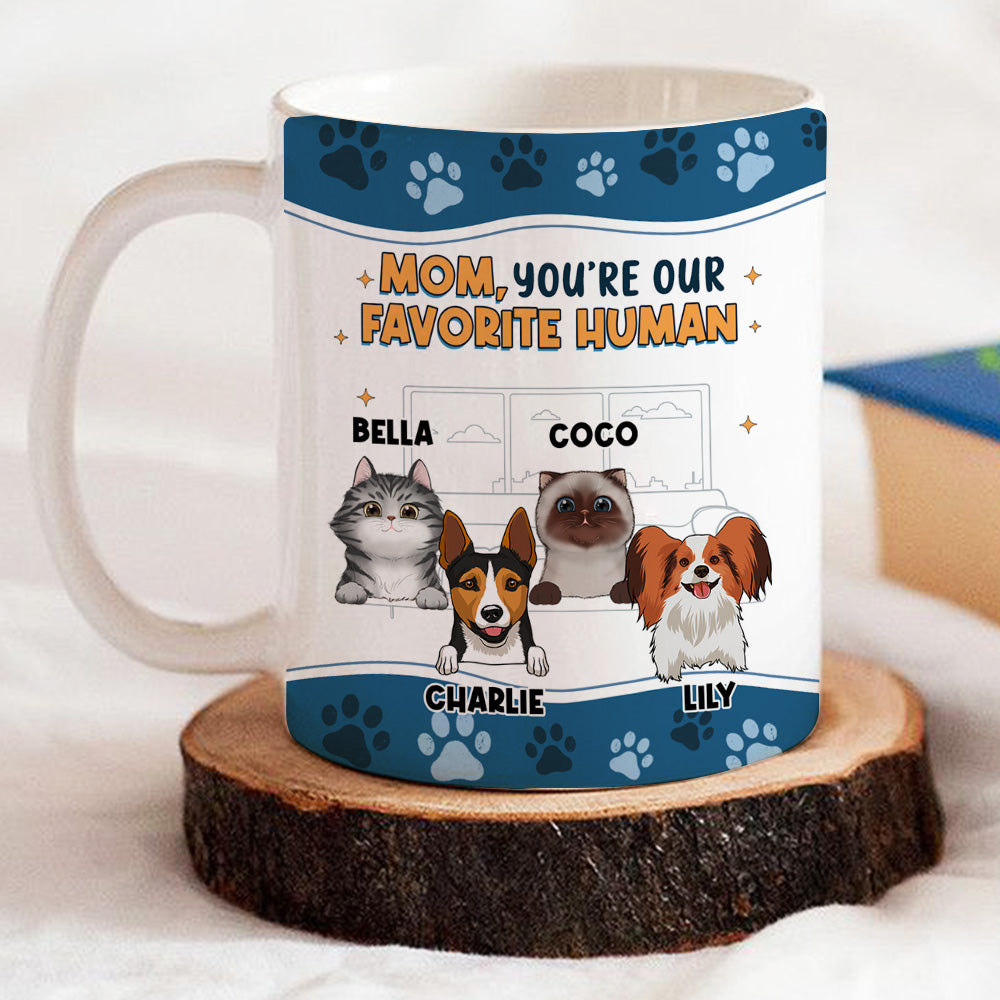 Custom Mother's day Birthday Gifts For Cat Mom, Cat Lovers • I Love You The Most Ver Pet - Personalized Coffee Mug