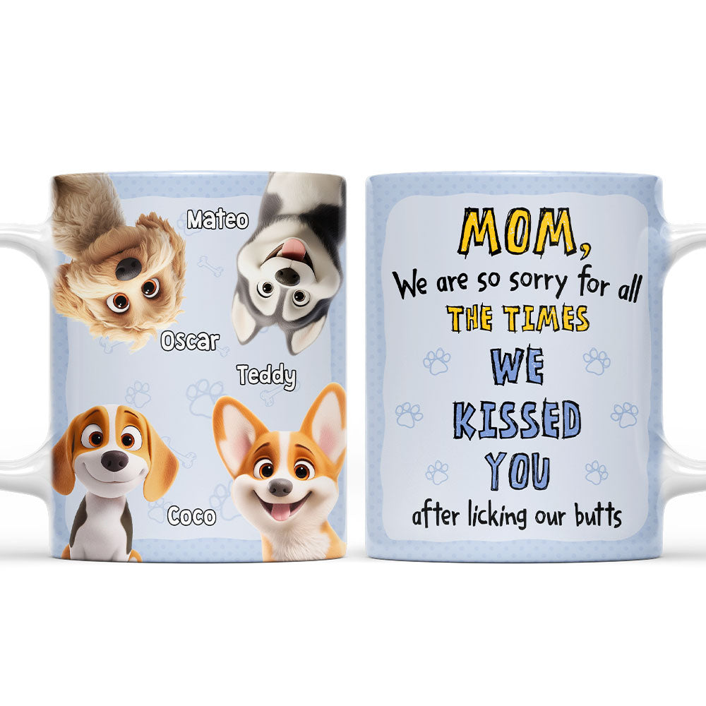Custom Mother's Father's day Birthday Gifts For Dog Lovers • Licking The Butt - Personalized Coffee Mug