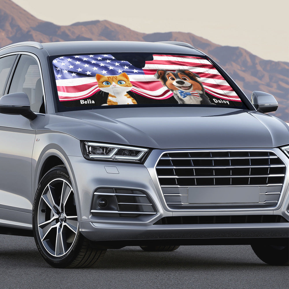 Proud American Pets - Personalized Car Sunshade