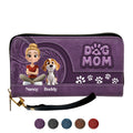 Chibi Cartoon Dog Mom - Personalized Leather Wallet