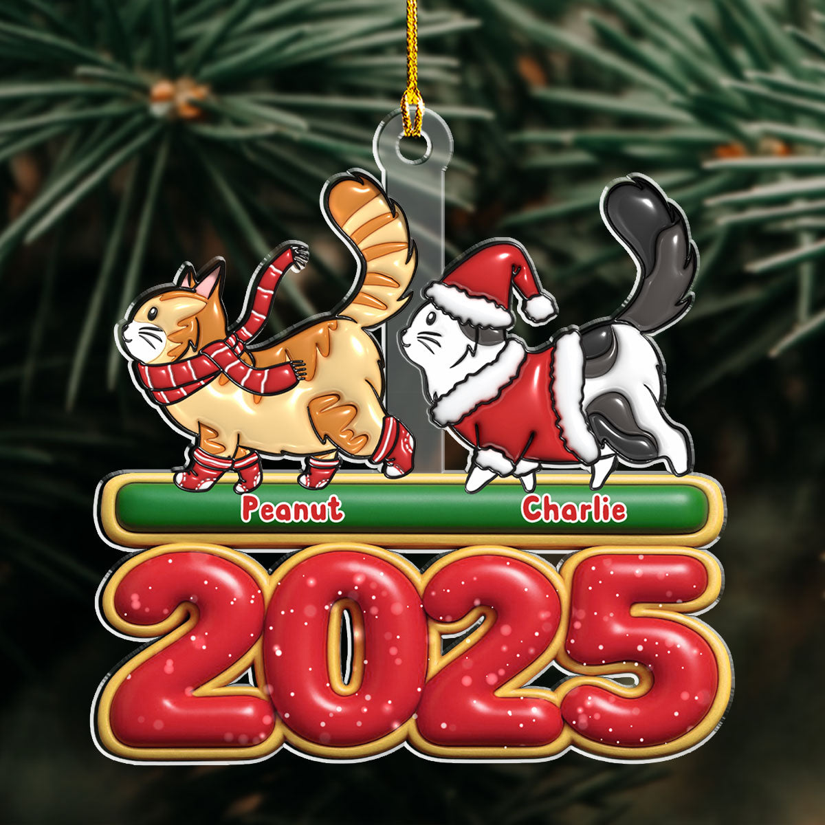 Custom Christmas Decor Home Birthday Gifts For Cat Lovers • Cat Walks - Personalized Acrylic Ornament