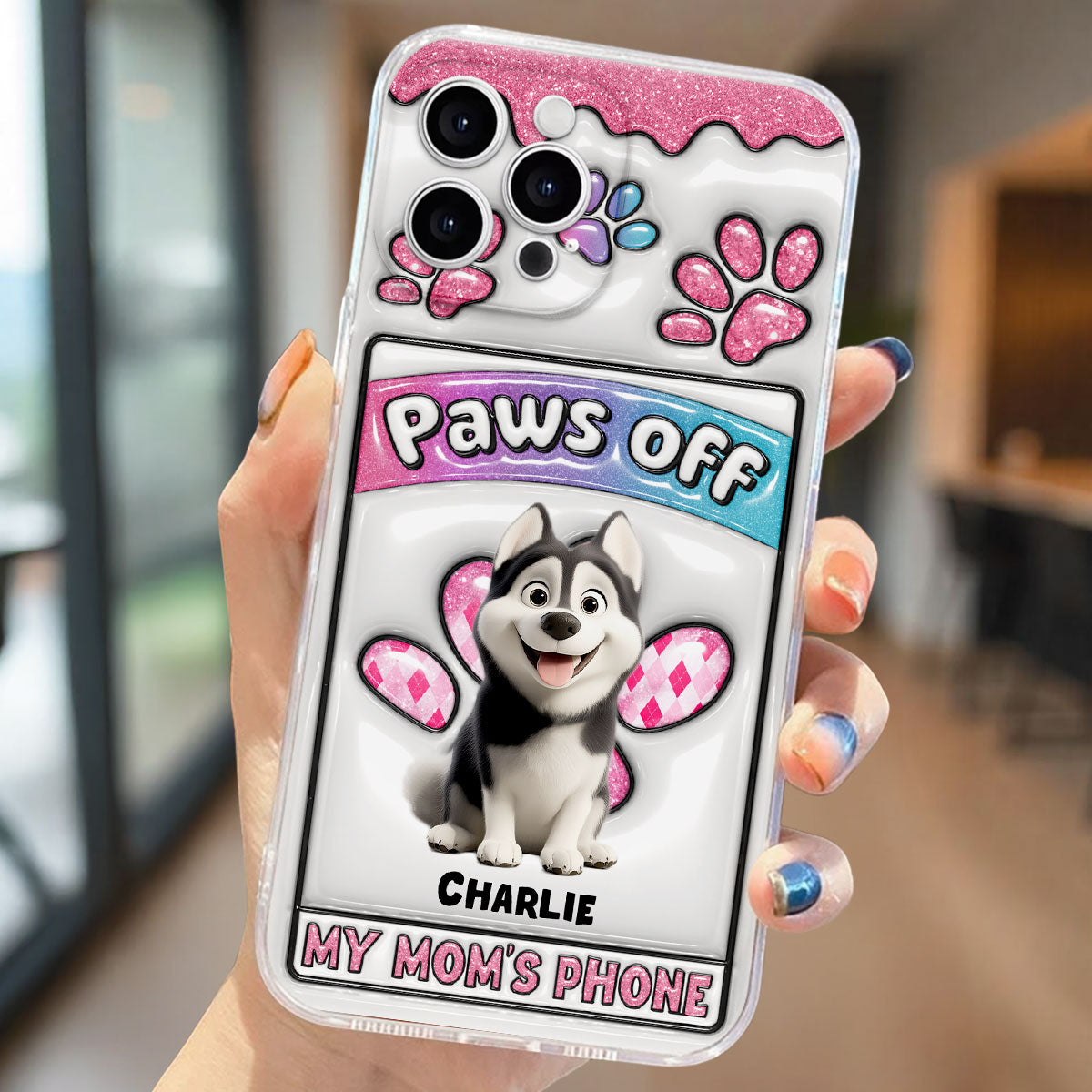 No Touch Allowed - Personalized 3D Inflated Effect Phone Case
