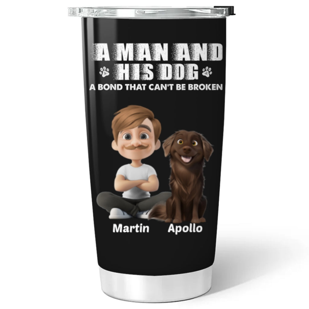 Custom Father's day Birthday Gifts For Dog Dad, Dog Lovers • Best Dog Dad Ever - Personalized Tumbler