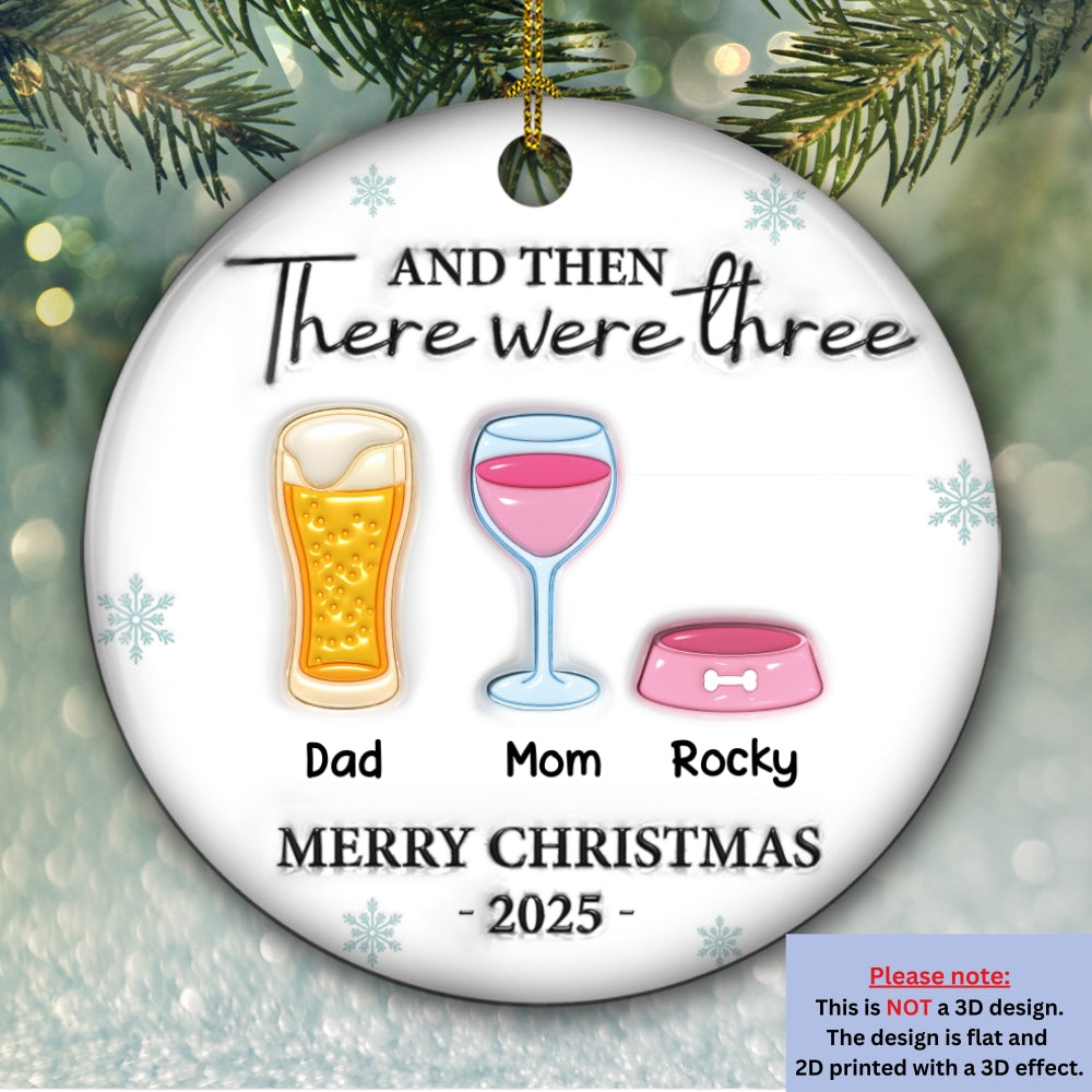 And Then There Were Four - Personalized 3D Inflated Effect Ceramic Ornament