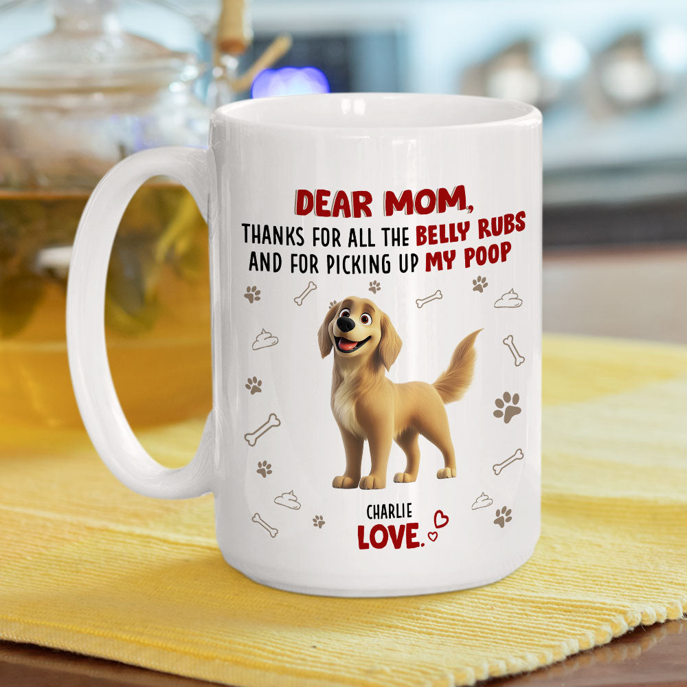 Custom Mother's Father's day Birthday Gifts For Dog Lovers • Belly Rubs - Personalized Coffee Mug