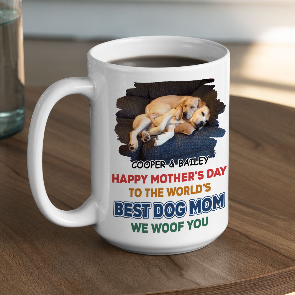 Custom Photo Mother's Father's day Birthday Gifts For Dog Lovers • Best In The World Photo - Personalized Coffee Mug