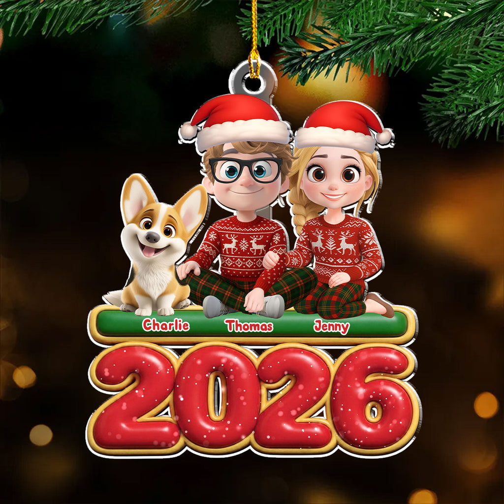 Custom Keepsake Christmas Ornament •  We And Our Dog - Personalized Acrylic Ornament
