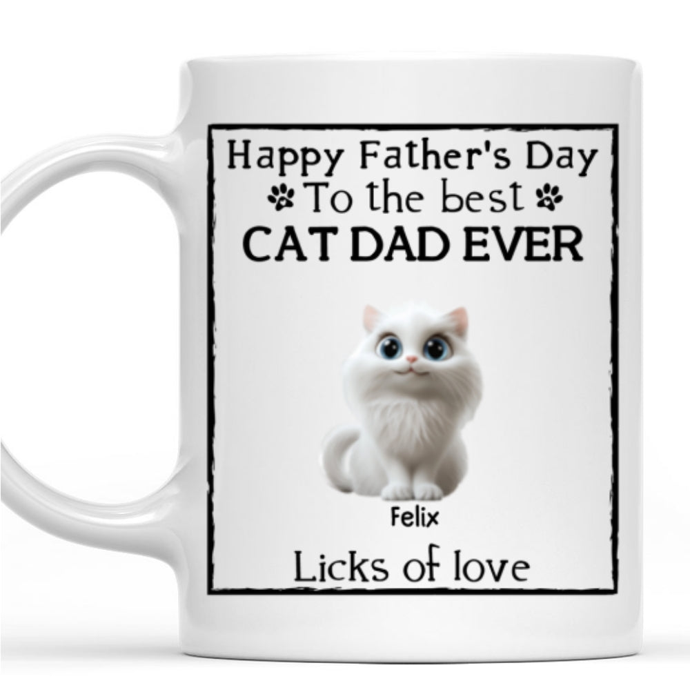 Custom Mother's Father's day Birthday Gifts For Cat Lovers • Licks Of Love Cat Ver - Personalized Coffee Mug