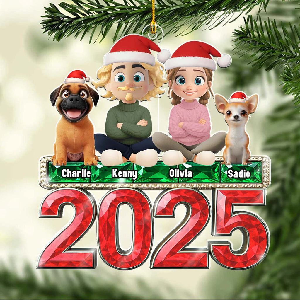 Custom Christmas Decor Home Birthday Gifts For Dog Lovers • This Is Us And Our Dog - Personalized Acrylic Ornament