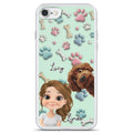 Lovely Dog And Human Cartoon - Personalized Phone Case