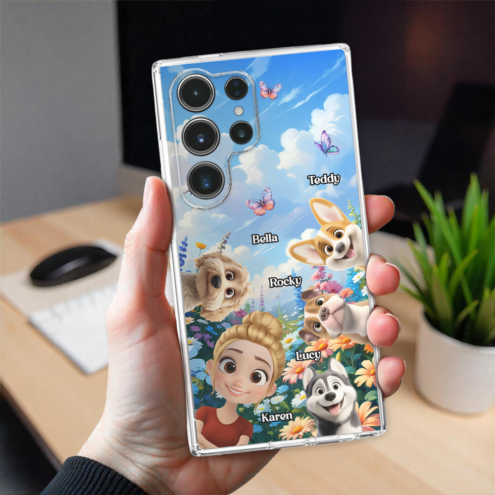 A Girl And Her Lovely Dog - Personalized Phone Case