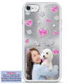 Glitter Cute Cartoon Dog Mom Photo - Personalized Phone Case
